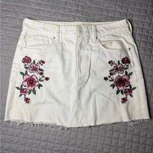 PacSun White Denim Skirt
